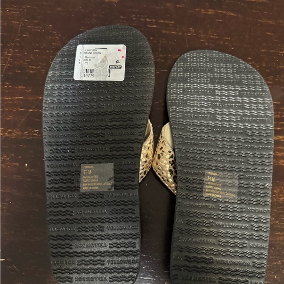 Yellow Box Ferrara Animal Print Sandals with Black Base - Picture 3 of 4